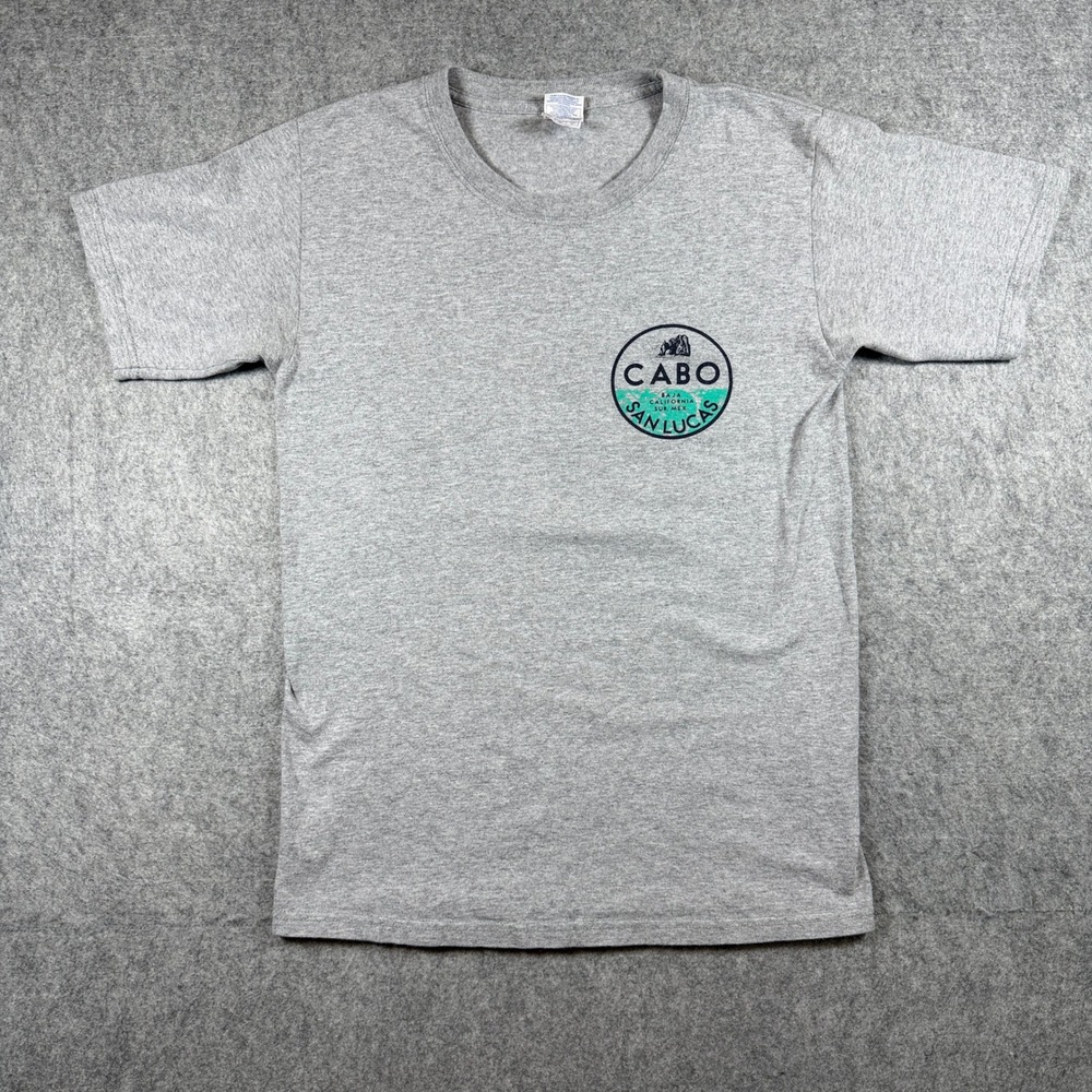 Yazbek Unisex Cabo San Lucas Graphic T Shirt Size S Gray Heather Cotton Blend